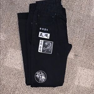 International concepts pants with Japanese badges